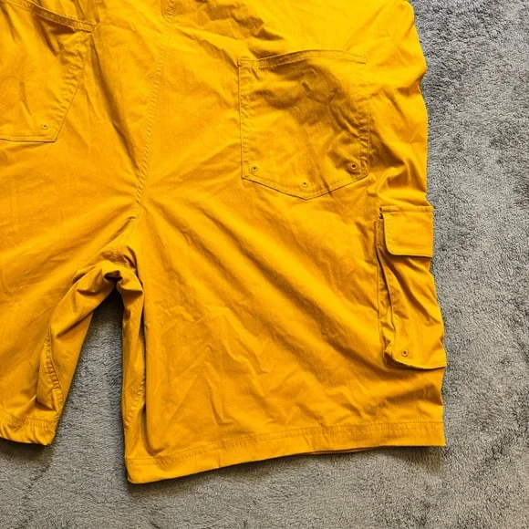 Duluth Trading Co Women's Heirloom Garden Bib Overall Shorts XXL Mustard Yellow - Picture 9 of 15